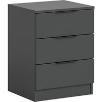 Home affaire Nachtkommode "Skarde Nachttisch Beistelltisch Kommode, Breite: 45 cm", (1 St.), Skarde, Nachtkommode, 3 Schubkästen, anthrazit von home affaire