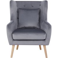 Home affaire Ohrensessel "Yamuna" mit Sitzpolsterung, Gestell und Füße aus Massivholz, Sitzhöhe 47 cm von home affaire