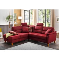 Home affaire Ecksofa "Palmera L-Form", Federkern, wahlweise mit Bettfunktion und mit/ohne Stauraum von home affaire