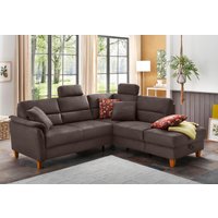 Home affaire Ecksofa "Palmera L-Form", Federkern, wahlweise mit Bettfunktion und mit/ohne Stauraum von home affaire