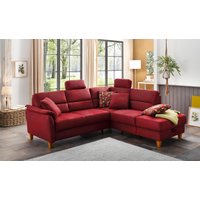 Home affaire Ecksofa "Palmera L-Form", Federkern, wahlweise mit Bettfunktion und mit/ohne Stauraum von home affaire