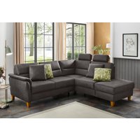 Home affaire Ecksofa "Palmera L-Form", Federkern, wahlweise mit Bettfunktion und mit/ohne Stauraum von home affaire