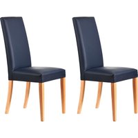 Home affaire Polsterstuhl "Java", (Set), 2 St., Kunstleder, Gestell aus Massivholz, im 2er-Set, naturfarben oder dunkle von home affaire