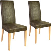 Home affaire Polsterstuhl "Java", (Set), 2 St., Kunstleder, Kunstlederbezug mit Animalprägung von home affaire