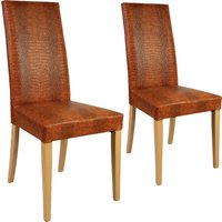 Home affaire Polsterstuhl "Java", (Set), 2 St., Kunstleder, Kunstlederbezug mit Animalprägung von home affaire