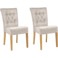 Home affaire Polsterstuhl "Queen", (Set), 2 St., Samtvelours, Esszimmerstuhl mit Knopfheftung, 2er, 4er oder 6er-Set von home affaire