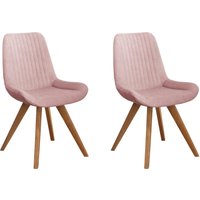 Home affaire Schalenstuhl "Bratislava" (Set) 2 Stk.Gestell Eiche massiv geölt, Easy Care-Stoff von home affaire