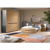 Home affaire Schlafzimmer-Set "REHAT, 4-teilig, best. aus: Bett, Kleiderschrank & 2x Nachtkommode" TOPSELLER, für Matratzengröße 140x200 cm, viel Stauraum von home affaire