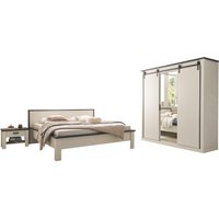 Home affaire Schlafzimmer-Set "SHERWOOD", (4 tlg.), Liegefläche 180x200cm, Schrank 3-trg. 201cm breit von home affaire
