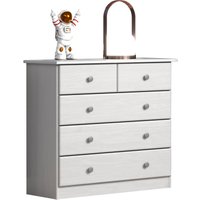 Home affaire Schubkastenkommode "Delsbo Kommode Wäscheschrank Beistellschrank Schrank Bestseller" Landhaus Design aus Kiefernholz, 1 Stk. tlg. Massivholz Sideboard mit 5 Schubladen - Metall-Knopfgriffe Home affaire Schubkastenkommode "Delsbo Kommode Wäscheschrank Beistellschrank Schrank Bestseller" Landhaus Design aus Kiefernholz, 1 Stk. tlg. Massivholz Sideboard mit 5 Schubladen - Metall-Knopfgriffe von home affaire