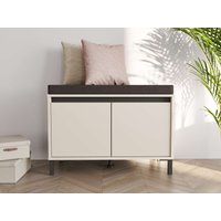 Home affaire Schuhbank "Arran, Schuhschrank, Schuhregal, Schuhtruhe, Schuhkommode, Sitzbank" mit abnehmbarem Sitzkissen, zwei Türen (dahinter zwei Fächer) von home affaire