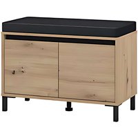 Home affaire Schuhbank "Arran, Schuhschrank, Schuhregal, Schuhtruhe, Schuhkommode, Sitzbank" mit abnehmbarem Sitzkissen, zwei Türen (dahinter zwei Fächer) von home affaire