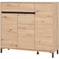 Home affaire Schuhkommode "Flannan, Schuhregal, Schuhschrank, Gesamthöhe 109,5 cm" sechs Regale und eine Schublade, Gesamtbreite 118,5 cm von home affaire