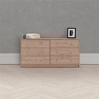 Home affaire Sideboard "May, Aufbewahrung, Schubkastenkommode, Stauraum, Scandi-stil" Mit 6 Schubladen, Knopfgriffen, mehrere farben, T: 30 x B: 143 cm Home affaire Sideboard "May, Aufbewahrung, Schubkastenkommode, Stauraum, Scandi-stil" Mit 6 Schubladen, Knopfgriffen, mehrere farben, T: 30 x B: 143 cm von home affaire