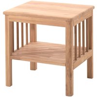 Home affaire Sideboard "Nachtkonsole aus massvier Eiche natur geölt, zeitloses Design", (B/H/T ca. 120x77x60 cm, mit 1 Fachboden, seitlich Sprossen), mit 1 Fachboden, stabil und standfest gebaut von home affaire