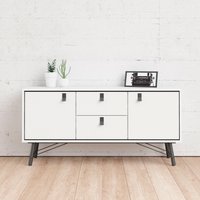 andas Sideboard "Ry Aufbewahrung, Schubladenschrank," Breite 150 cm, Höhe 72 cm, Kommode mit 2 Türen und 2 Schubläden von Andas
