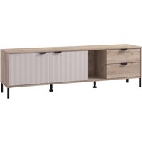 Home affaire Lowboard "Vandea TV-Lowboard, TV-Schrank, TV-Ständer, modernes Design", Kommode im Trendfarben, Front in 3D-Optik von home affaire