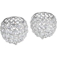 Home affaire Teelichthalter "Kristall", (Set, 2 St.) von home affaire