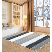 my home Teppich "Alizee" rechteckig 5 mm Höhe Wendeteppich, reine Baumwolle, handgewebt, gestreift, waschbar, modern my home Teppich "Alizee" rechteckig 5 mm Höhe Wendeteppich, reine Baumwolle, handgewebt, gestreift, waschbar, modern von My Home