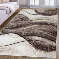 my home Teppich "Tritom", rechteckig, 9 mm Höhe, mit besonders weichem Flor, Kurzflor, modernes Wellen Muster von My Home