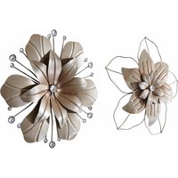 Home affaire Wanddekoobjekt "Blume" Wanddeko, aus Metall, mit Perlmutt Verzierung von home affaire