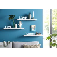 my home Deko-Wandregal "Live - Love - Laugh", (Set, 3 St., 3-tlg. Set) von My Home