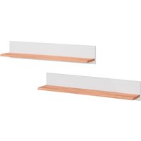 Home affaire Wandregal "Ribe,2er Set,teilmassiv mit massiver Ablagefläche, Breite: je 90 cm", (Set, 2 St.), massive Ablageflächen aus Holz von home affaire