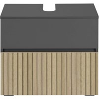 Home affaire Waschbeckenunterschrank "Wisla" Siphonausschnitt, Push-to-open-Funktion, Breite 60cm, Höhe 55 cm von home affaire