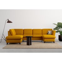 Home affaire Wohnlandschaft "Trelleborg U-Form", wahlweise mit Bettfunktion und Bettkasten, inkl. Federkern-Polsterung von home affaire