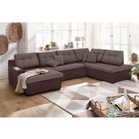 Home affaire Wohnlandschaft "Föhr U-Form", wahlweise mit Bettfunktion von home affaire
