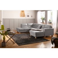 Home affaire Wohnlandschaft "Navan, komfortabel mit viel Platz, U-Form", wahlweise mit Bettfunktion und Kopfstütze von home affaire