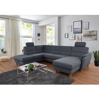 Home affaire Wohnlandschaft "Palmera U-Form, B: 308 cm" optional Bettfunktion & Bettkasten, Federkern von home affaire