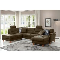 Home affaire Wohnlandschaft "Palmera U-Form, B: 308 cm" optional Bettfunktion & Bettkasten, Federkern von home affaire