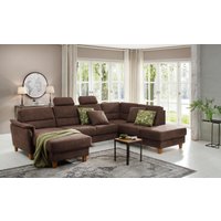 Home affaire Wohnlandschaft "Palmera U-Form, B: 308 cm" optional Bettfunktion & Bettkasten, Federkern von home affaire