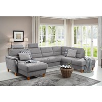 Home affaire Wohnlandschaft "Palmera U-Form", Federkern, wahlweise mit Bettfunktion und mit/ohne Stauraum von home affaire