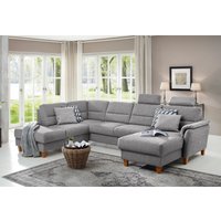 Home affaire Wohnlandschaft "Palmera U-Form", Federkern, wahlweise mit Bettfunktion und mit/ohne Stauraum von home affaire