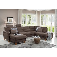 Home affaire Wohnlandschaft "Palmera U-Form", Federkern, wahlweise mit Bettfunktion und mit/ohne Stauraum von home affaire