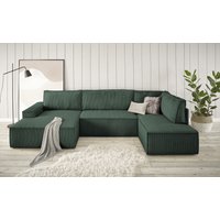 Home affaire Wohnlandschaft "SHERWOOD XXL 329 cm, U-Form, Schlafsofa," von home affaire