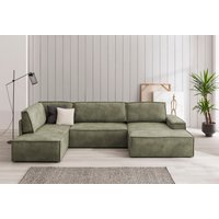 Home affaire Wohnlandschaft "SHERWOOD XXL 329 cm Schlafsofa, U-Form" von home affaire