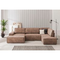 Home affaire Wohnlandschaft "SHERWOOD XXL 329 cm Schlafsofa, U-Form" von home affaire