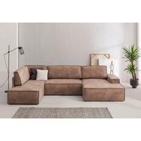 Home affaire Wohnlandschaft "SHERWOOD XXL 329 cm Schlafsofa, U-Form" von home affaire