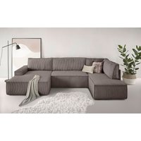 Home affaire Wohnlandschaft "SHERWOOD 329 cm, U-Form, Schlafsofa," von home affaire