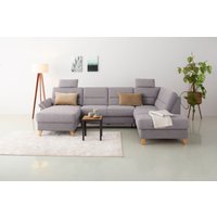 Home affaire Wohnlandschaft "Westerland U-Form", Federkern, wahlweise Bettfunktion, Stauraum und Armlehn-Verstellung von home affaire