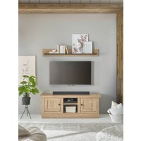 Home affaire Wohnwand "Cornwall, Anbauwand im Landhausstil, Wohnzimmer-Set, Eiche Dekor" Set, 2 Stk. tlg. von home affaire