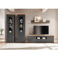 Home affaire Wohnwand "Westminster TOPSELLER" Set, 2 Vitrinen, Lowboard, Wandregal, 4 Stk. tlg. von home affaire