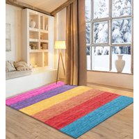 my home Wollteppich "Angern" rechteckig 13 mm Höhe Handweb Teppich, gestreift, reine Wolle, handgewebt, brilliante Farben my home Wollteppich "Angern" rechteckig 13 mm Höhe Handweb Teppich, gestreift, reine Wolle, handgewebt, brilliante Farben von My Home