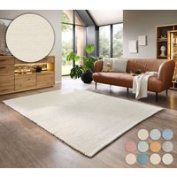 my home Wollteppich "Pirker" rechteckig 12 mm Höhe Wendeteppich, meliert, reine Wolle, handgewebt, Scandi, Wohnzimmer von My Home