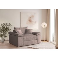 Home affaire XXL-Sessel "Soft&Cosy", Mega-Sessel, Cord oder Chenille-Struktur, inklusive 2 Zierkissen von home affaire