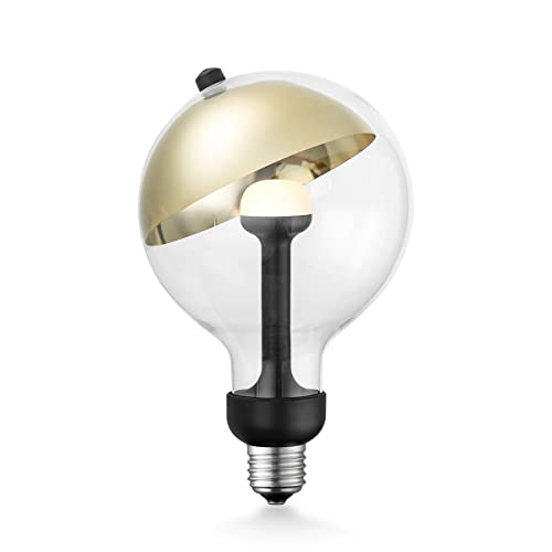 Home Sweet Home Designer LED Leuchtmittel Move Me | E27 | G120 Sphere LED-Lampe | Gold | Mit verstellbarem Diffusor | Dimmbar | 5W 400lm | warmweißes Licht | für E27-Fassungen von home sweet home collection