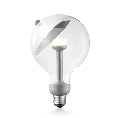 Home Sweet Home Designer LED Leuchtmittel Move Me | E27 | G120 Cone LED-Lampe | Silber | Mit verstellbarem Diffusor | Dimmbar | 5W 400lm | warmweißes Licht | für E27-Fassungen von home sweet home collection